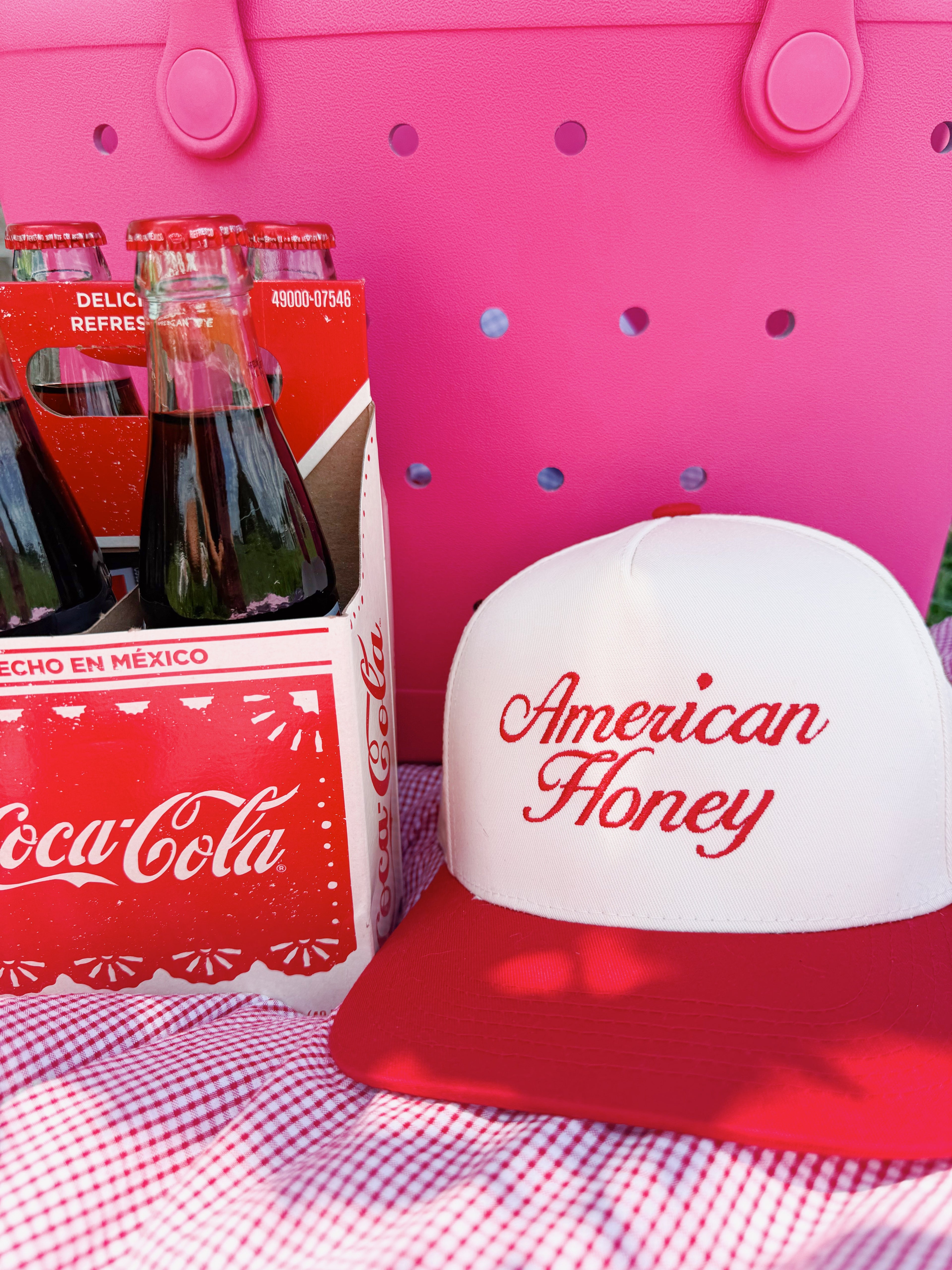 American Honey Cursive- Vintage Trucker Hat