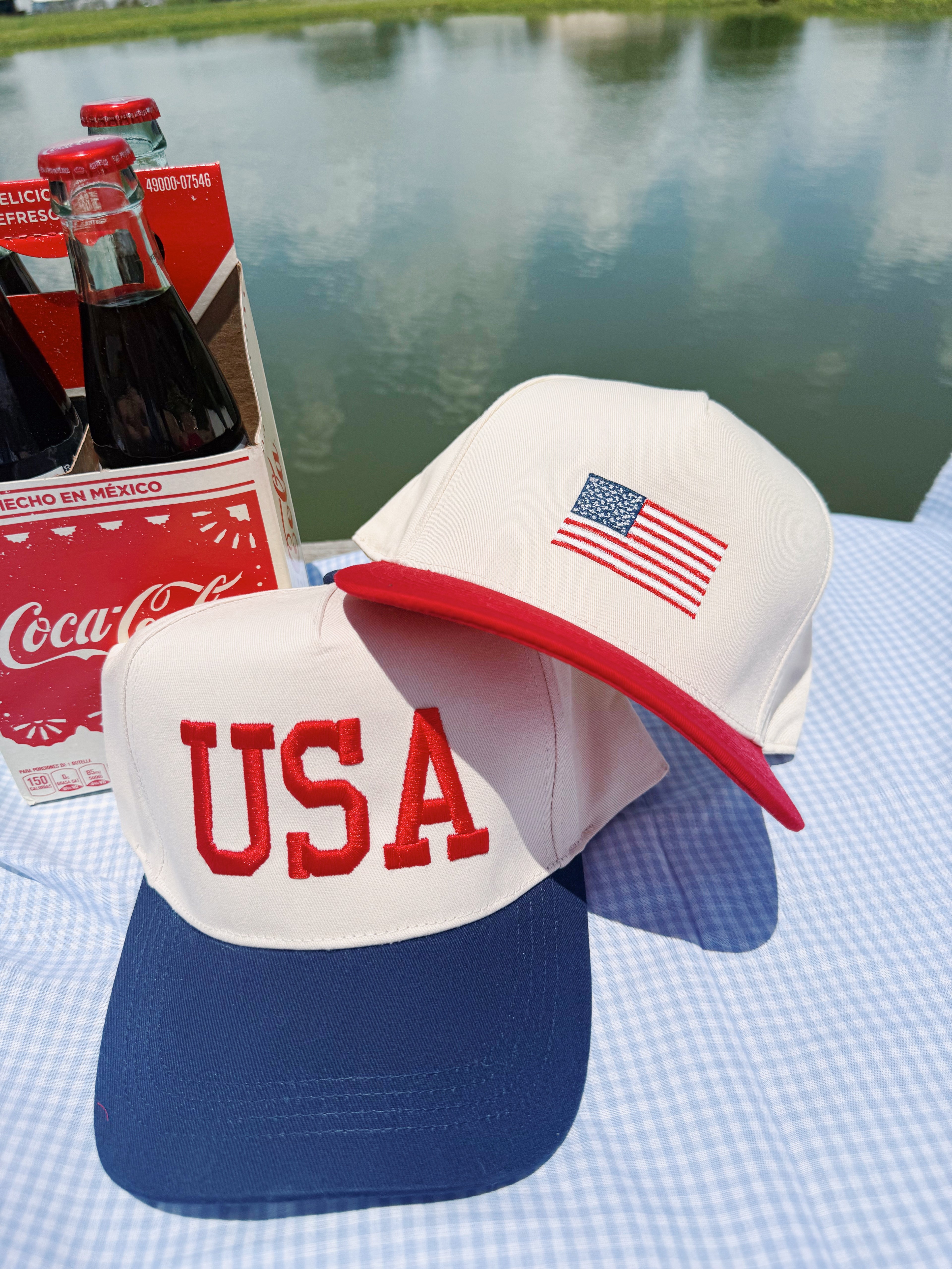 American Flag- Vintage Trucker Hat