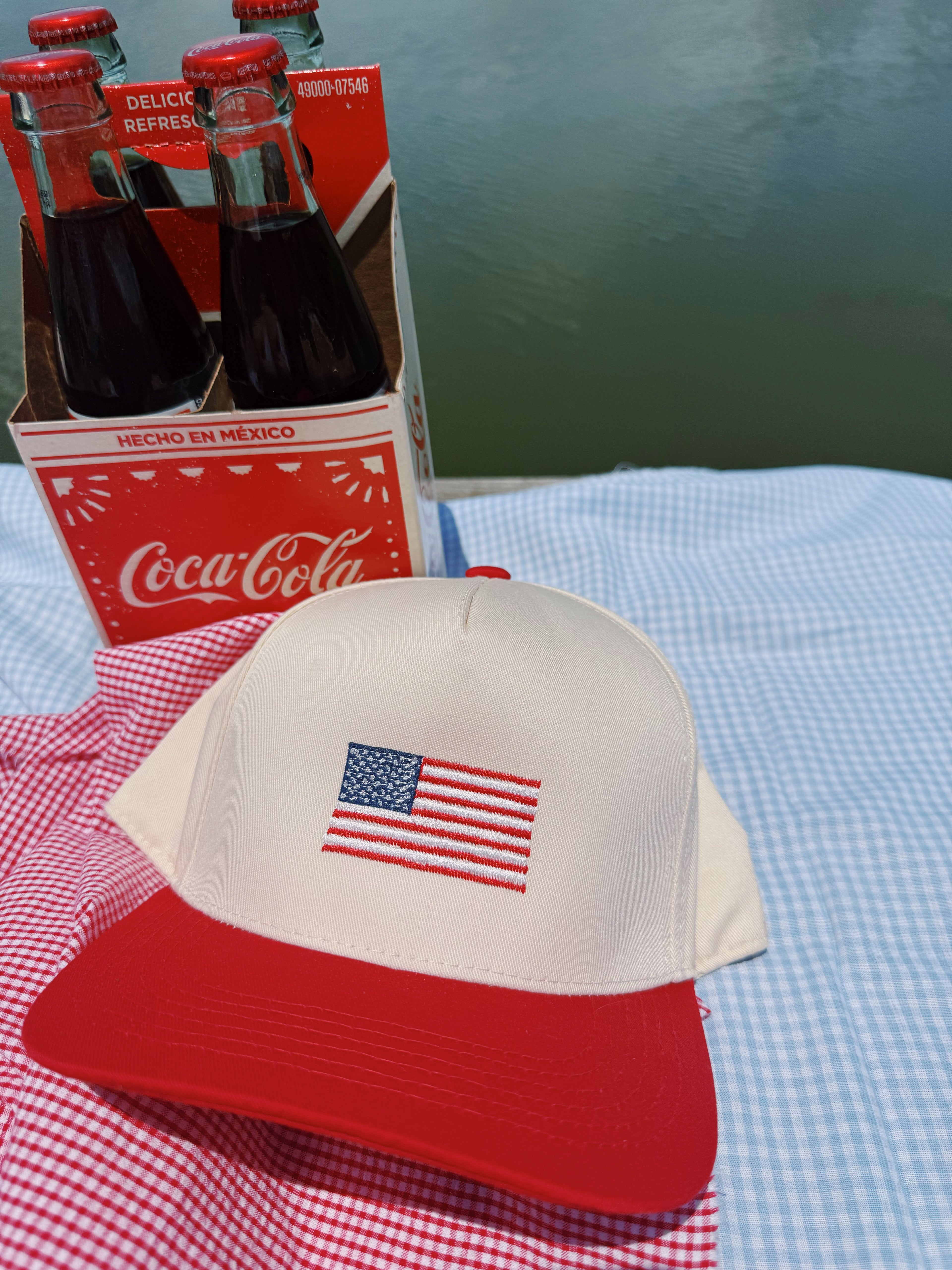 American Flag- Vintage Trucker Hat