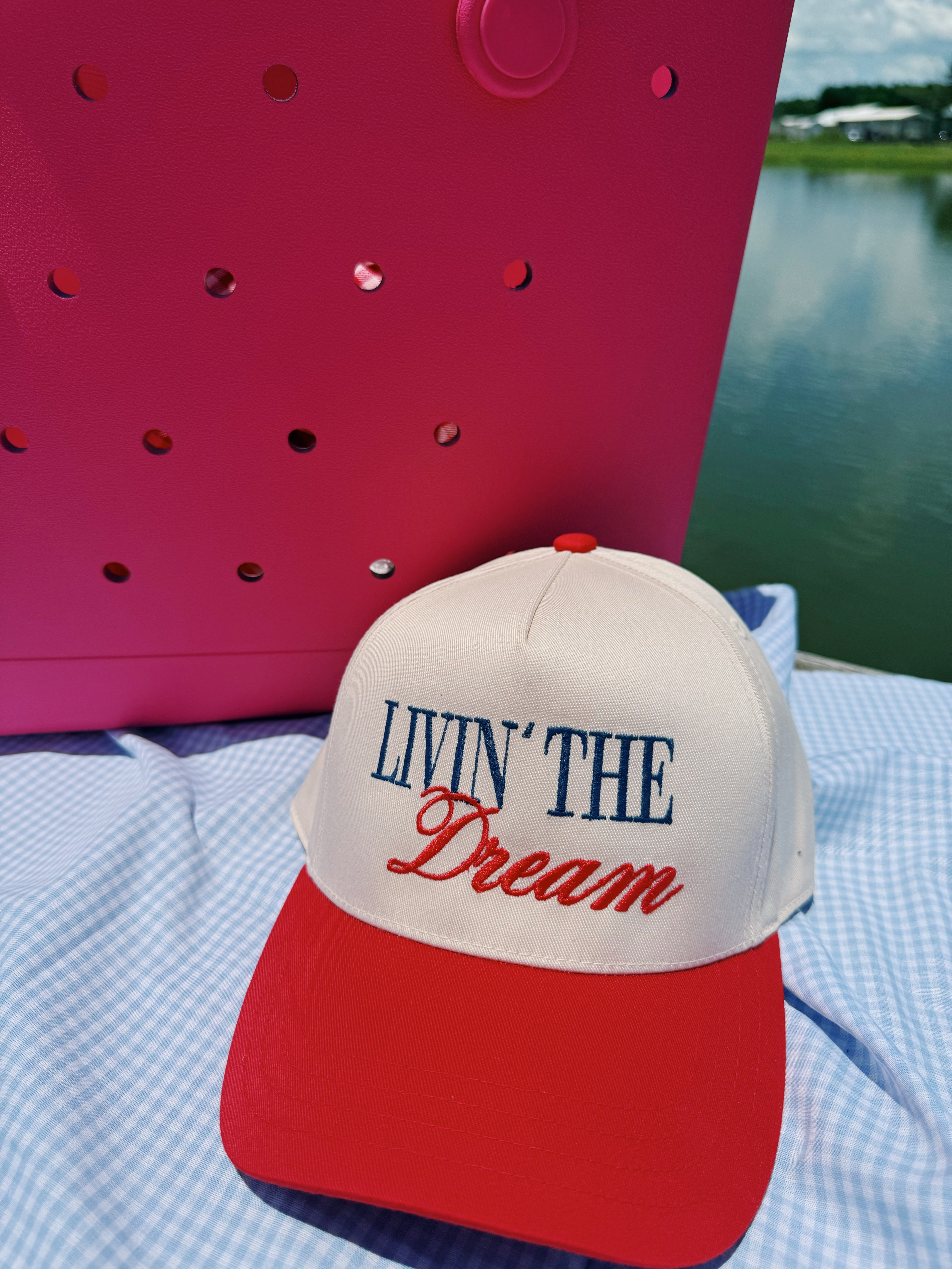 LIVIN' THE DREAM-Vintage Trucker Hat
