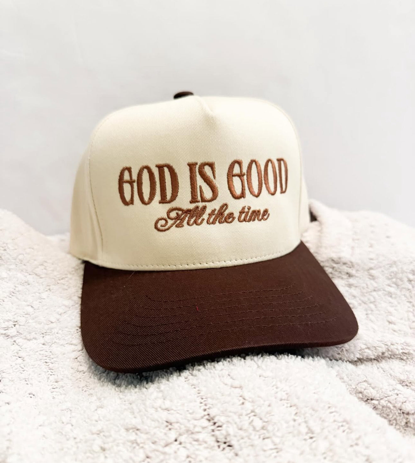 God Is Good All The Time- Vintage Trucker Hat