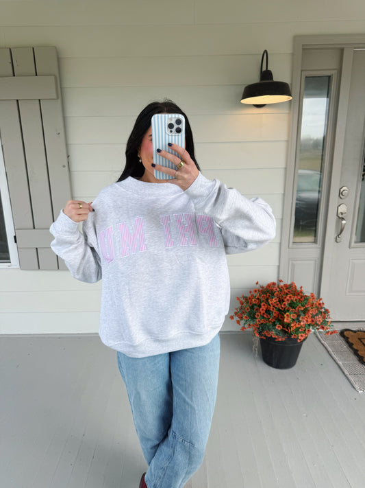 PHI MU MOCKNECK (PRE MADE)- PINK