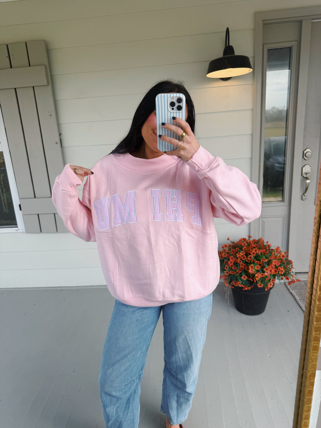 PHI MU MOCKNECK(PRE MADE)-PINK