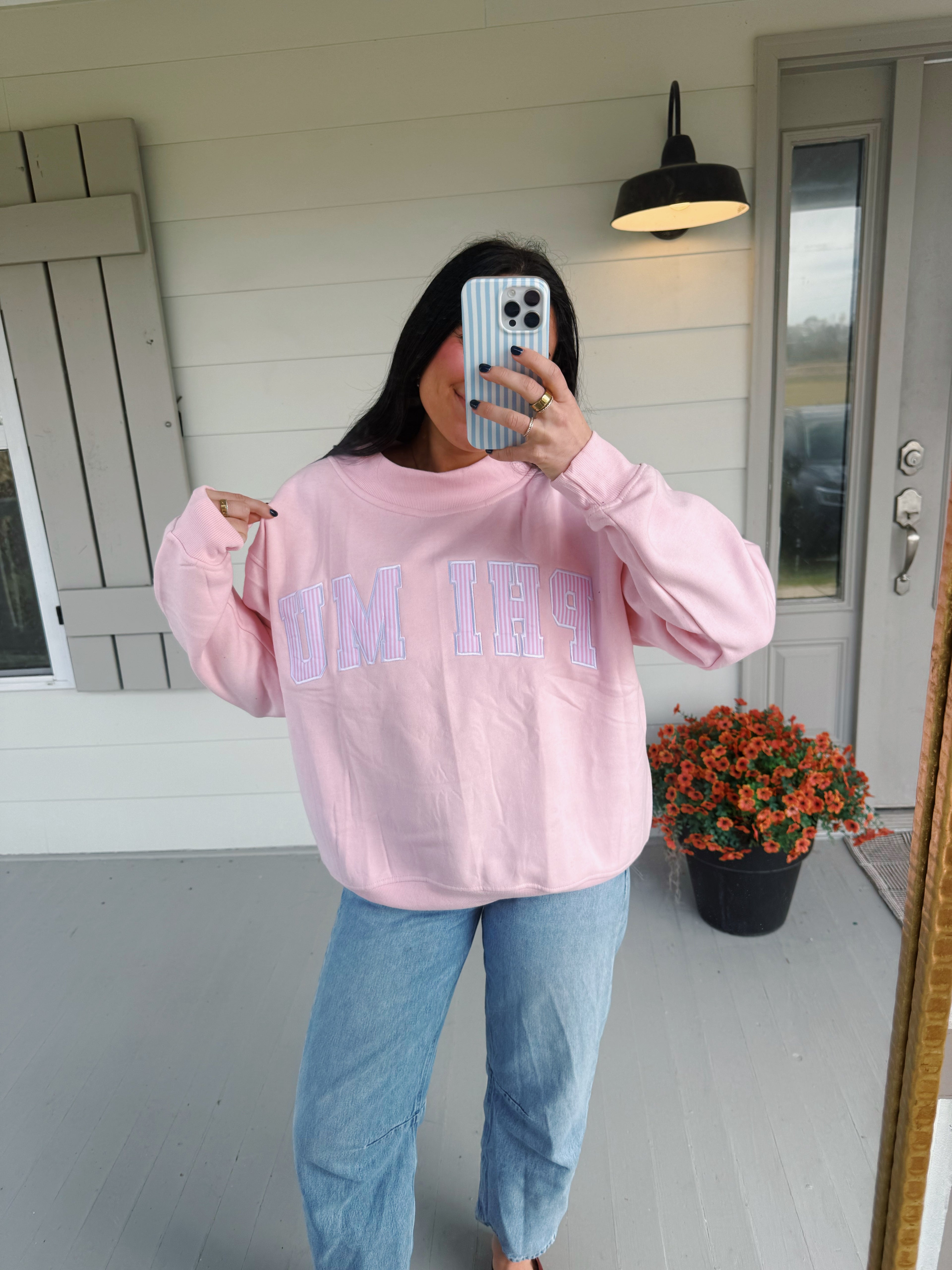 PHI MU MOCKNECK(PRE MADE)-PINK