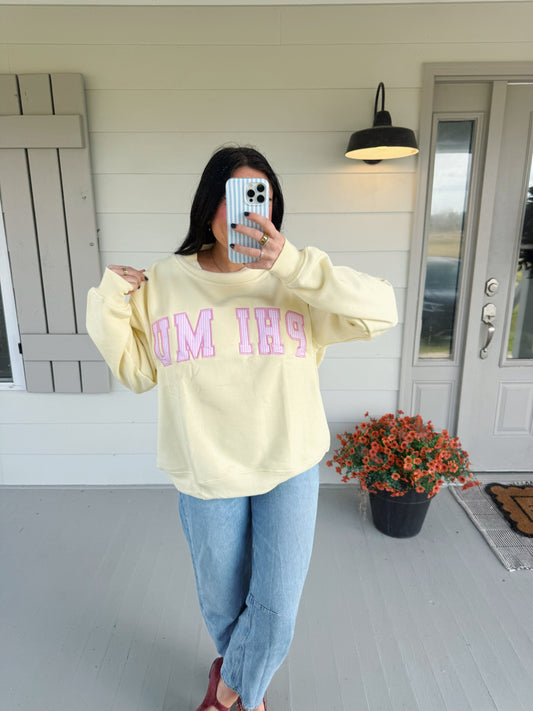 PHI MU MOCKNECK (PRE MADE)- PINK