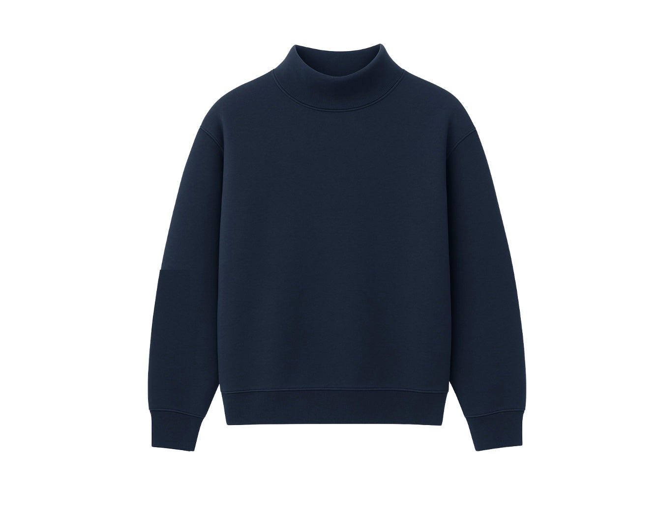 Navy Blank Mockneck
