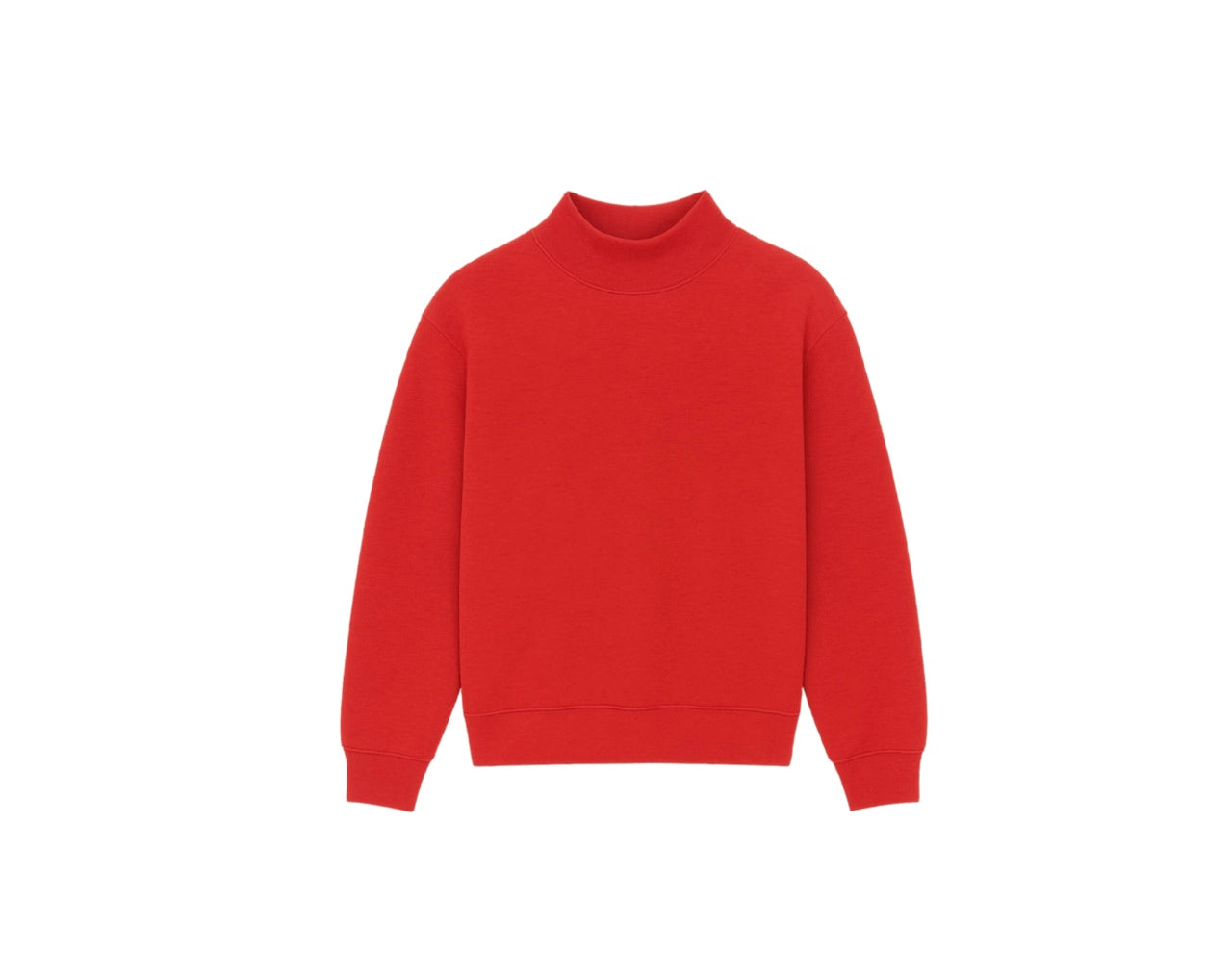 Red Blank Mockneck