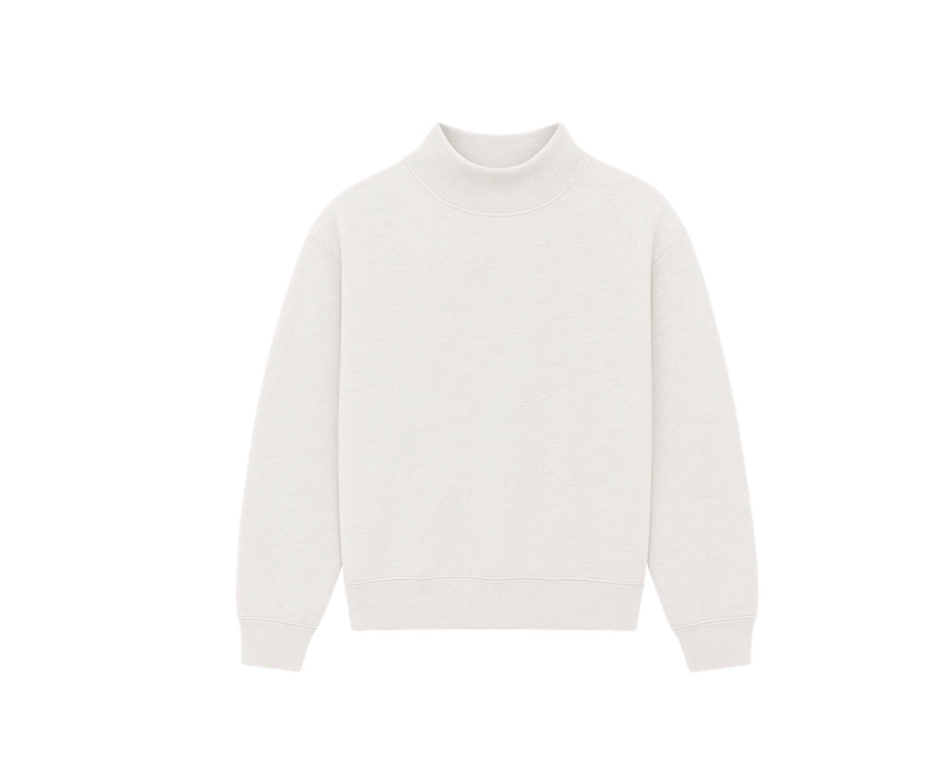 White Blank Mockneck