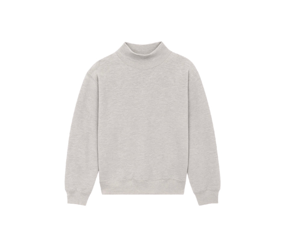 Grey Blank Mockneck