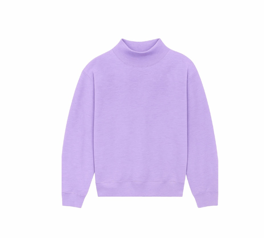 Purple Blank Mockneck