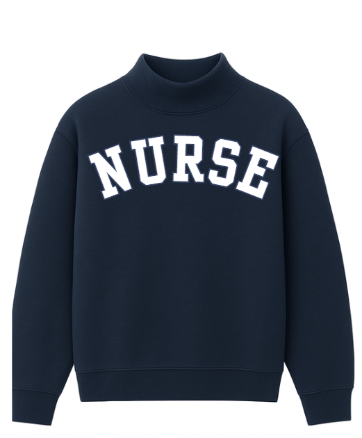 Nurse navy mockneck