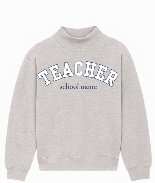 custom teach mock neck