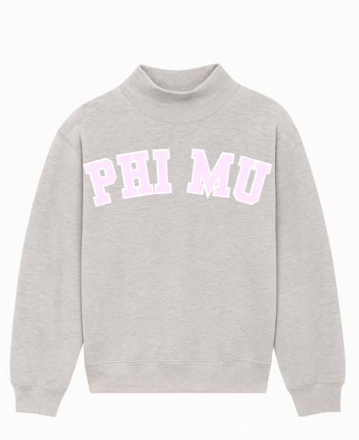PHI MU MOCK NECK(GREY)